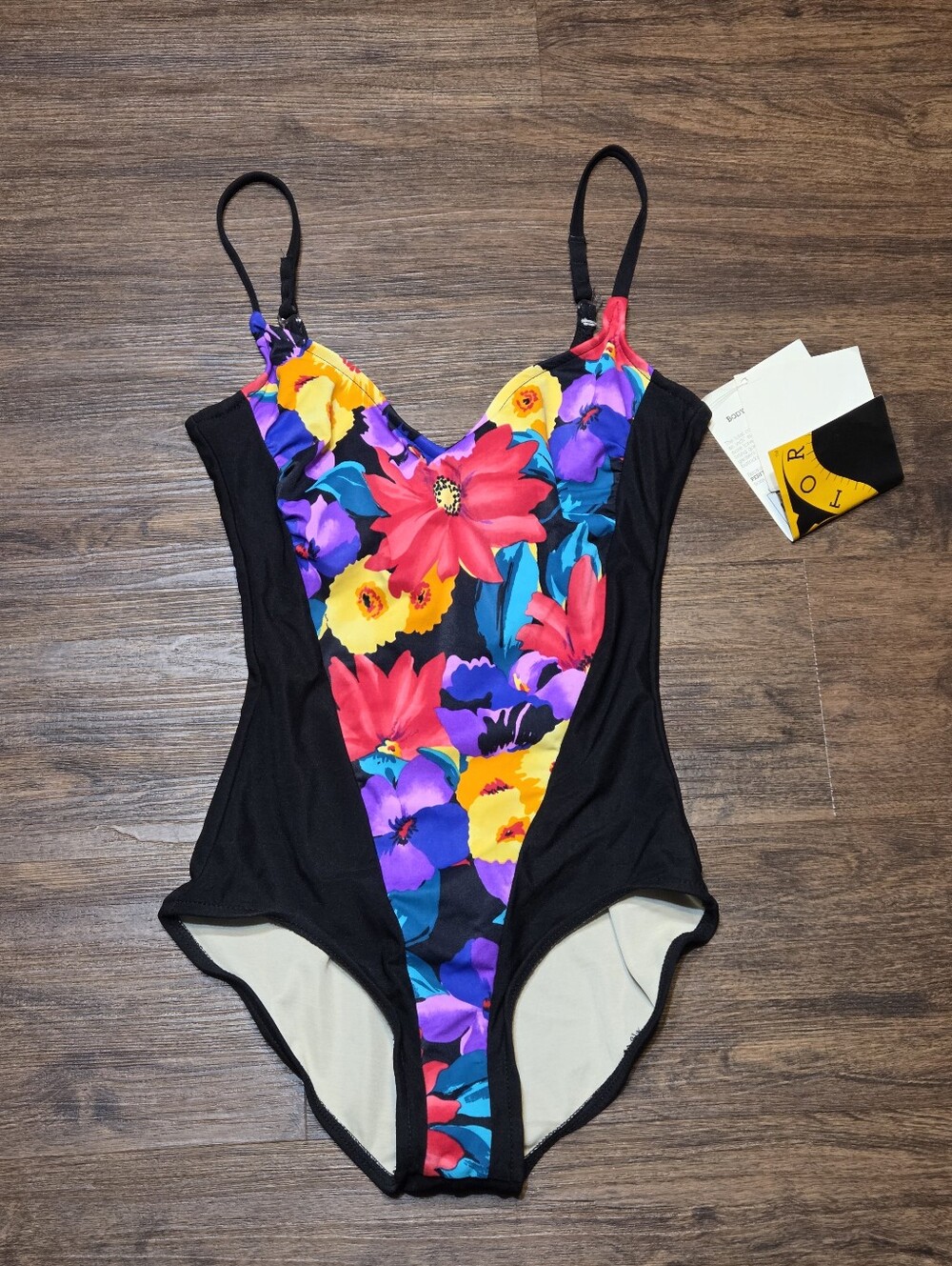 Vintage 80s Body Perfector One Piece Bathing Swim Suit 10 NWT See Measurements